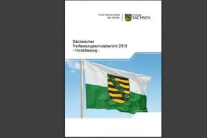 Verfassungsschutzbericht 2018. Cover: Freistaat Sachsen. LfV