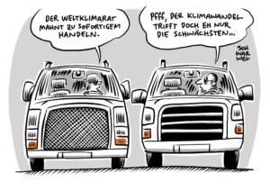 Karikatur zum Weltklima von Schwarwel