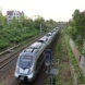 S-Bahn in Betrieb, aufgenommen von oben.